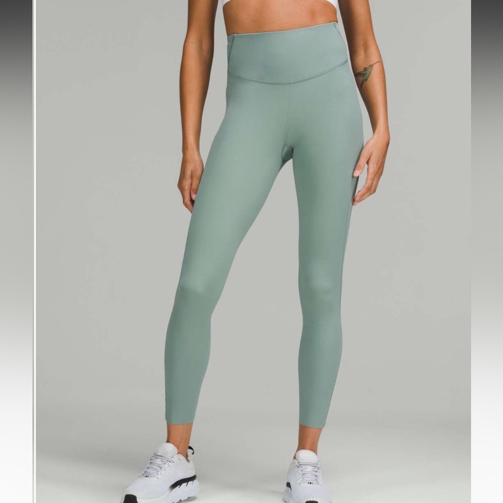 Lululemon Sz 4 Base Pace 25" Misty Glade high rise turquoise athletic Gym Run
